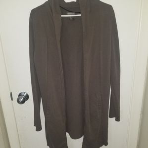 H&M Long Hoody Cardigan (Olive Green)